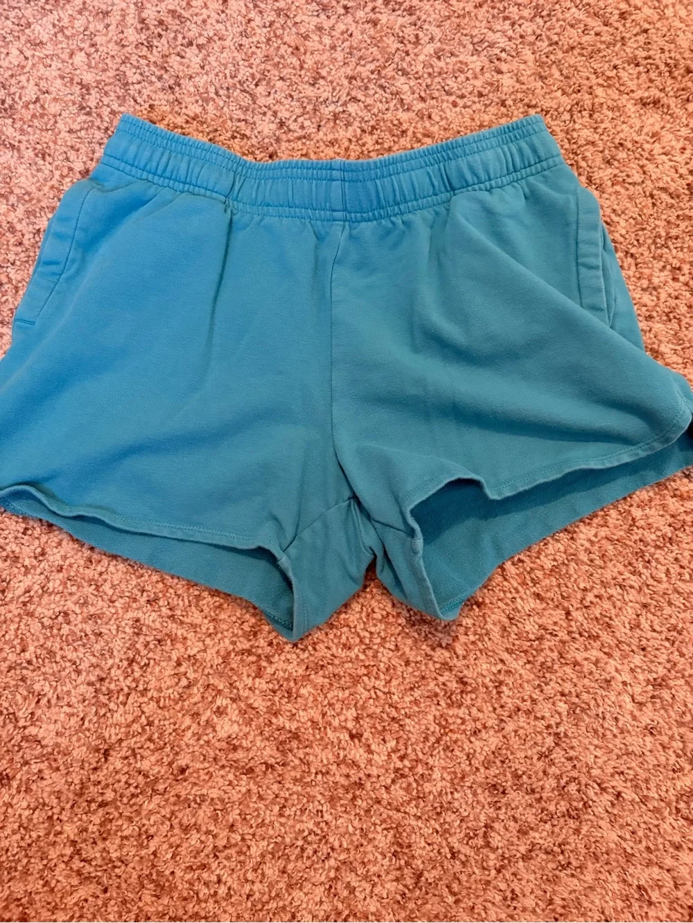 all in motion Teal Elastic-Waist Knit Shorts